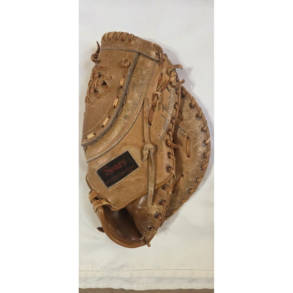 Vtg Sears Baseball Glove Professional Model 1682 Reinforced Thumb Flex Action
